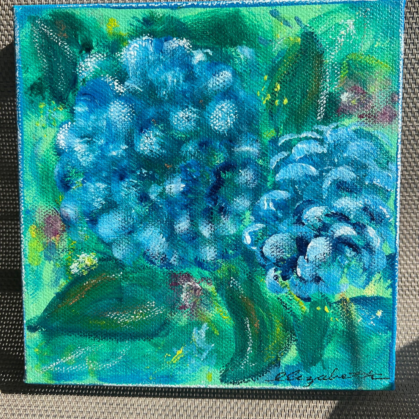 Original Art: Blue Hydrangea 1