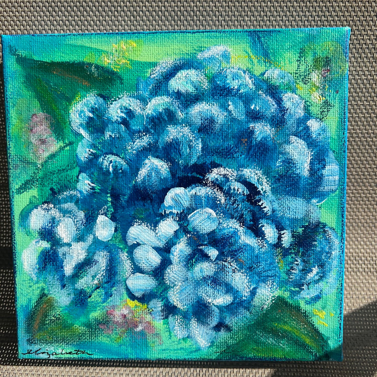 Original Art: Blue Hydrangea 2