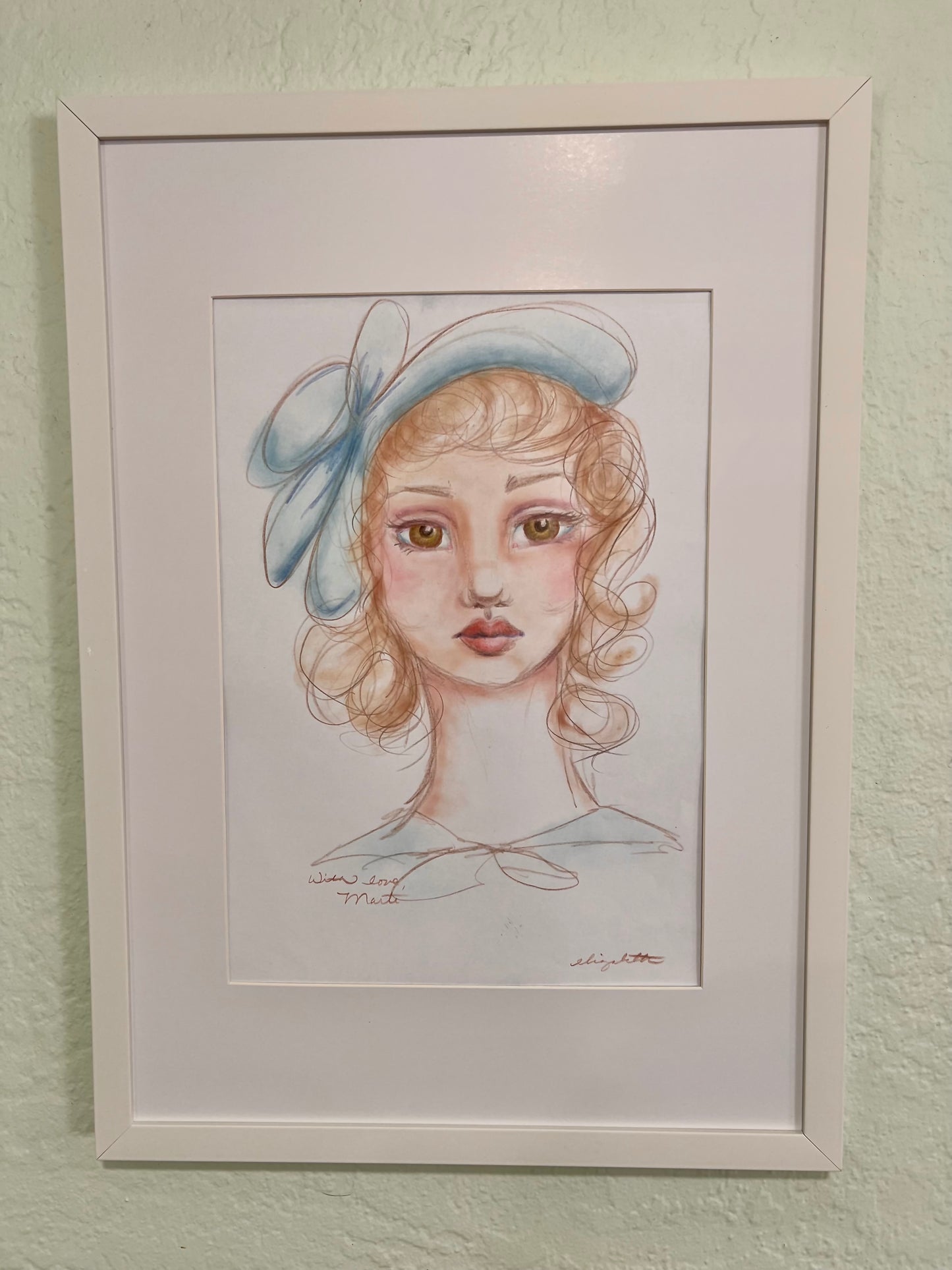 Original Artwork: "With love, Marti" Pastel on paper