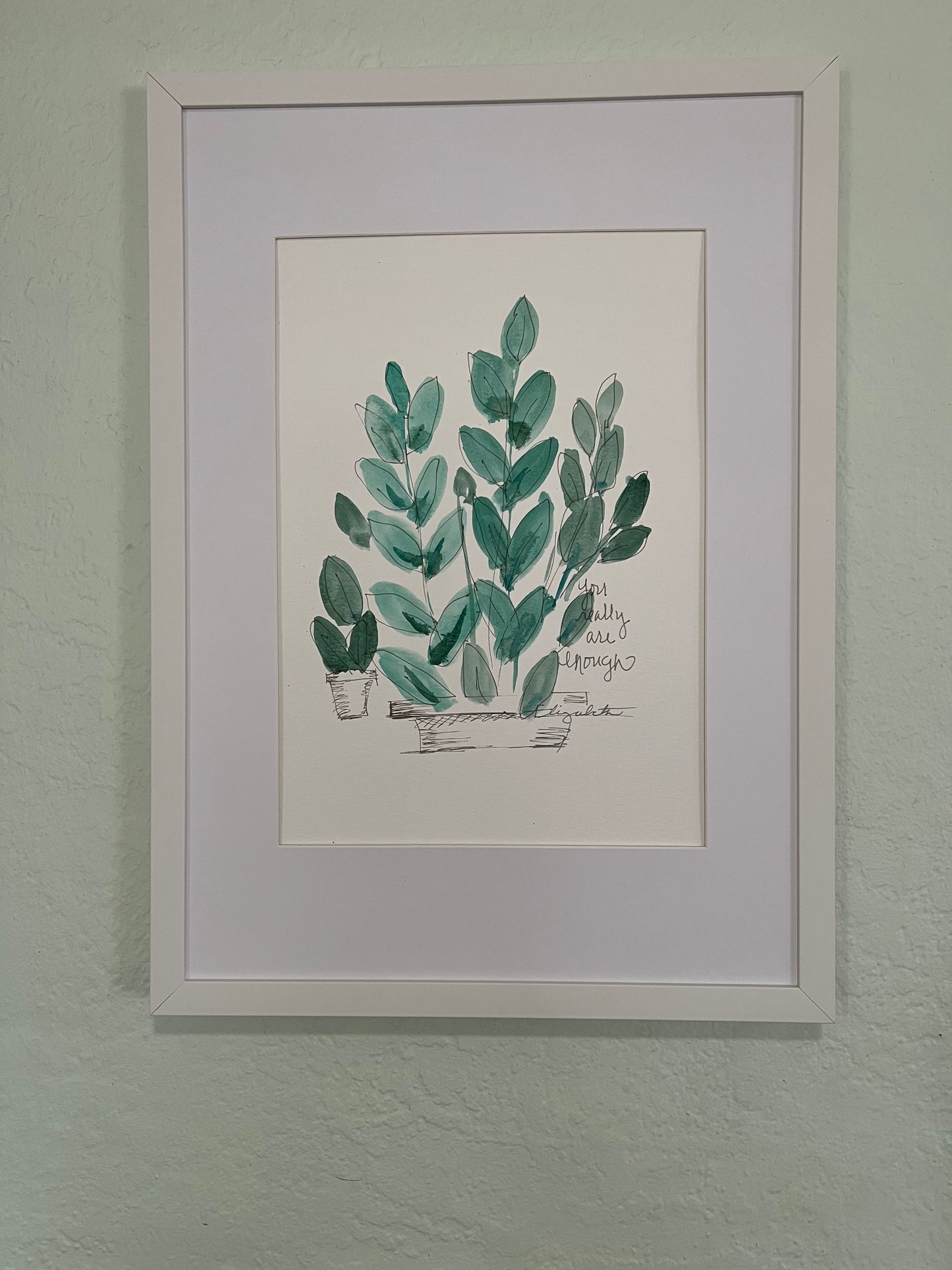 Original Artwork: "You Really Are Enough" Watercolor and graphite