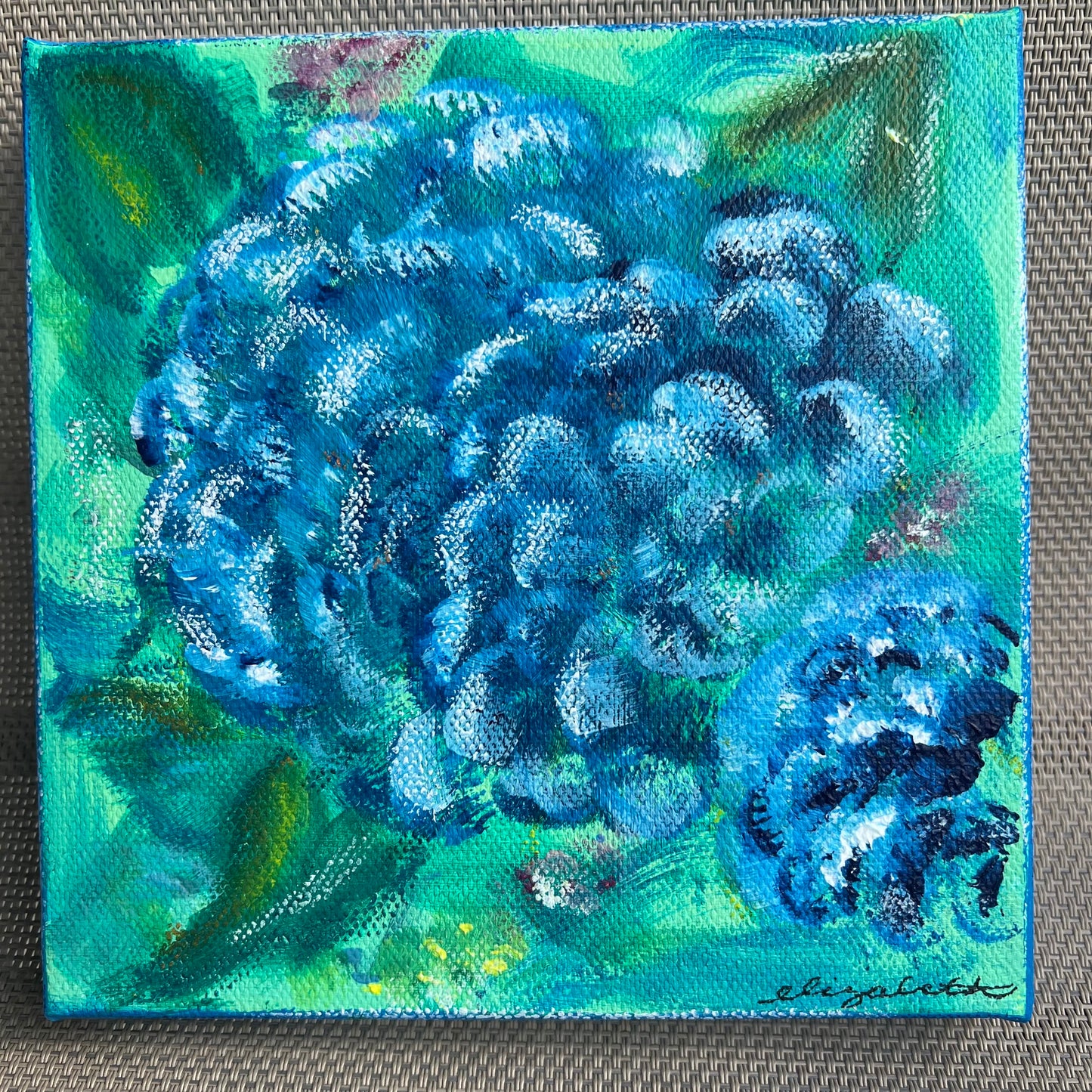 Original Art: Blue Hydrangea 6
