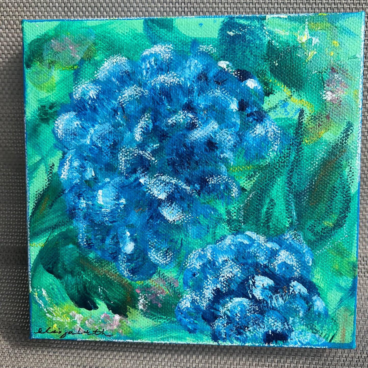 Original Art: Blue Hydrangea 5