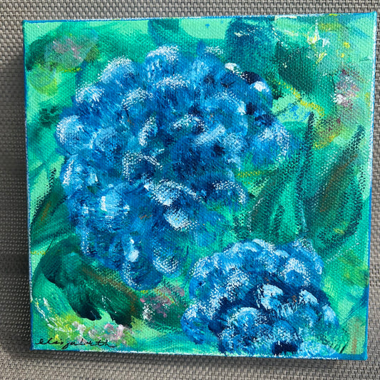 Original Art: Blue Hydrangea 5