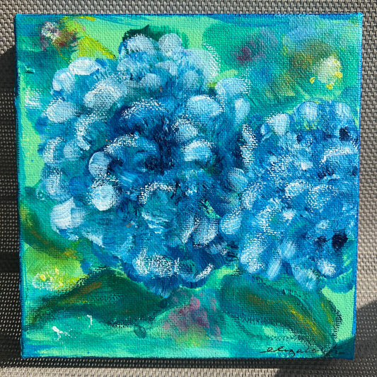 Original Art: Blue Hydrangea 4