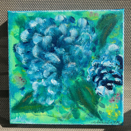 Original Art: Blue Hydrangea 3