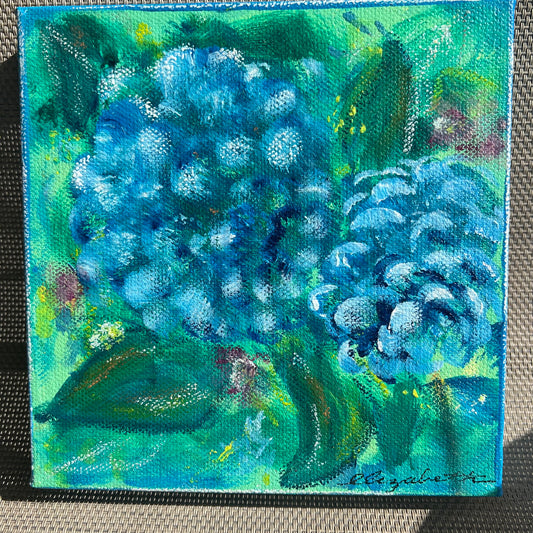 Original Art: Blue Hydrangea 1